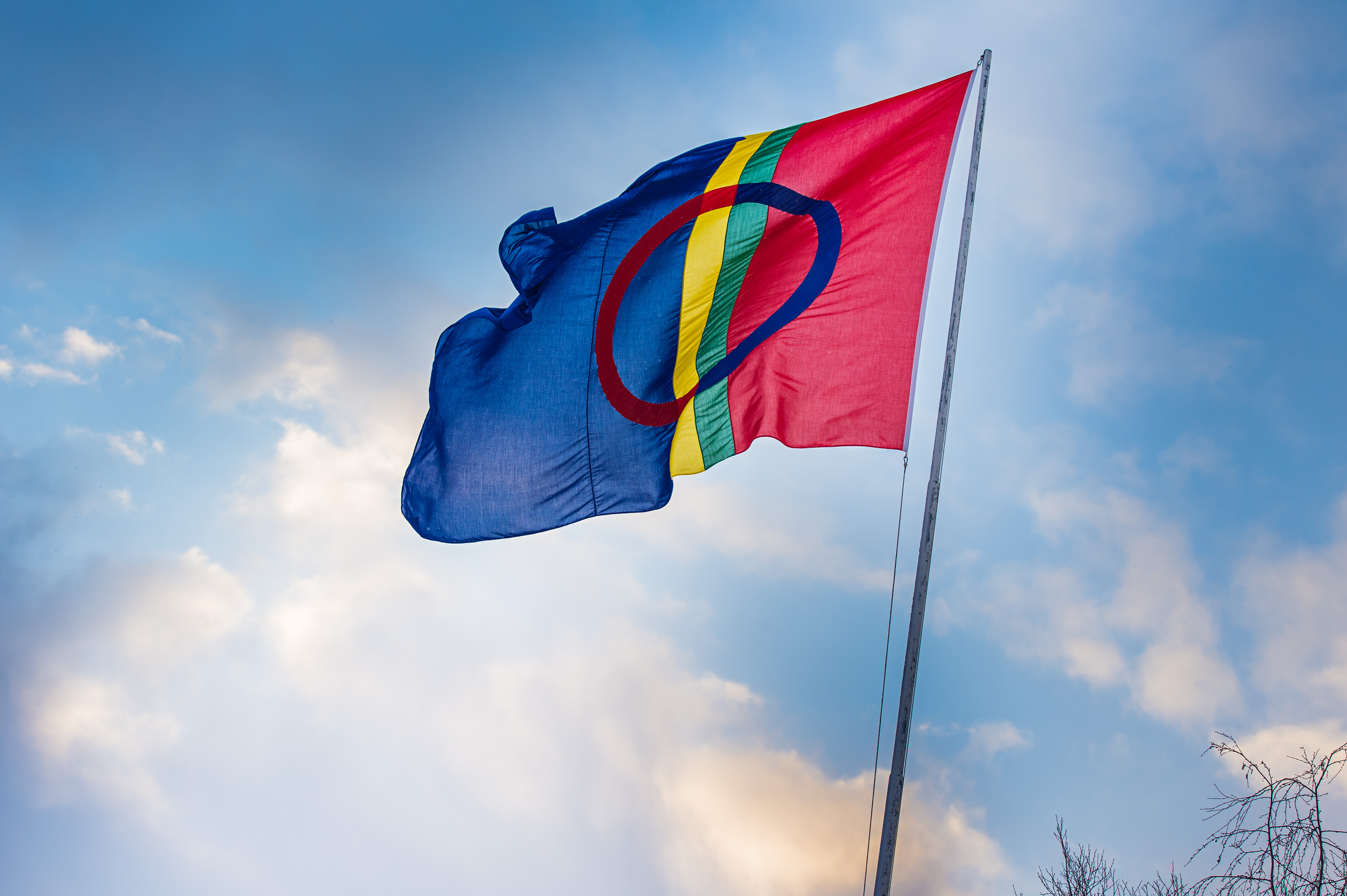 Det samiske flagget. Foto: Ørjan Bertelsen