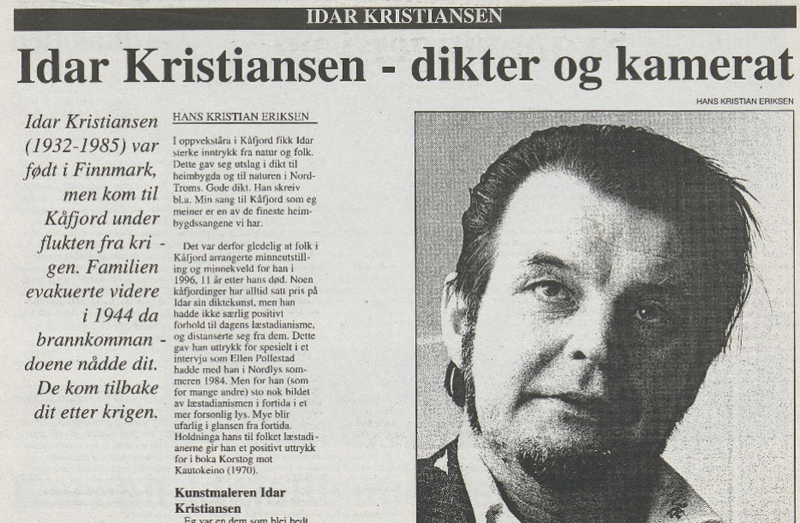 Idar Kristiansen – dikter og kamerat
