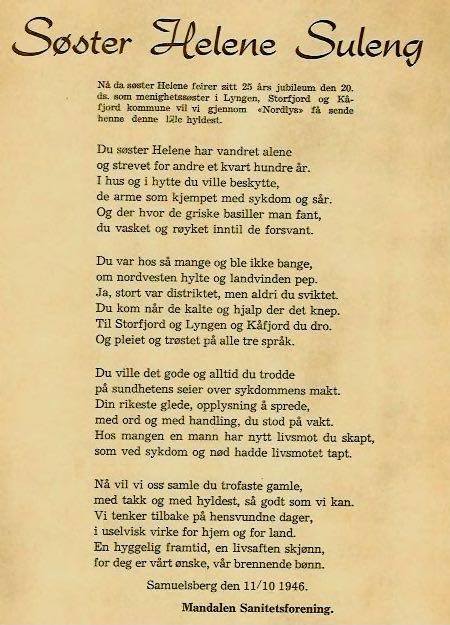 Hyllest til Søster Helene